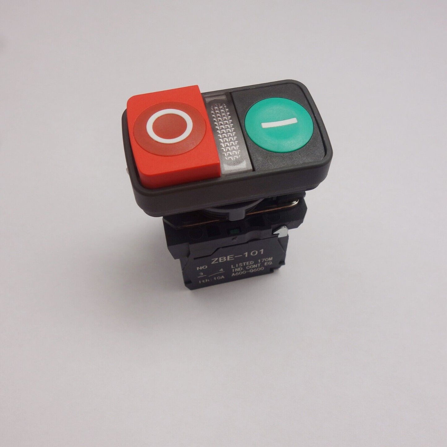Double-headed pushbutton Fits XB5AW73731M5 Green flush, Red extended, Middle LED