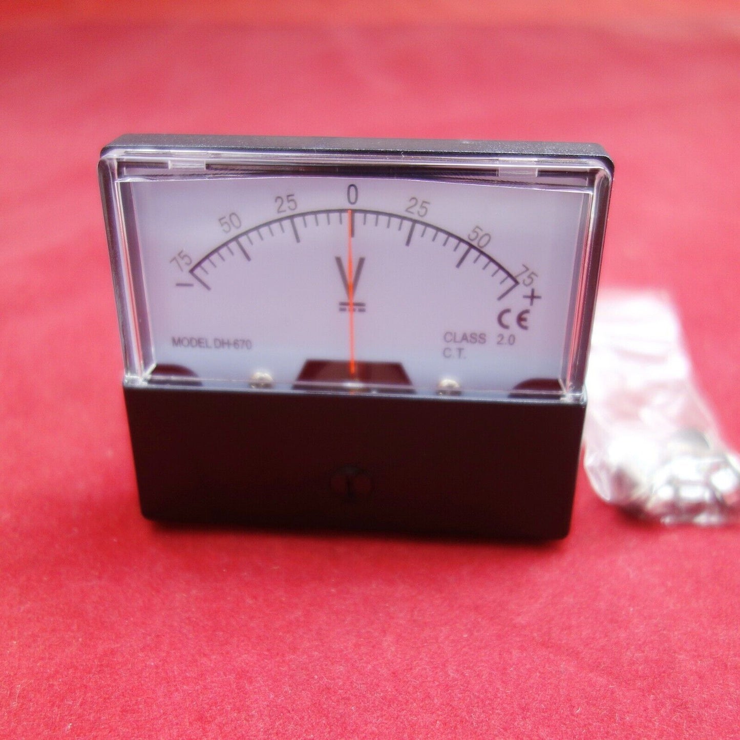DC Minus Zero Plus -75V-+75V DH670 60*70mm Analog Voltage Analogue Panel meter