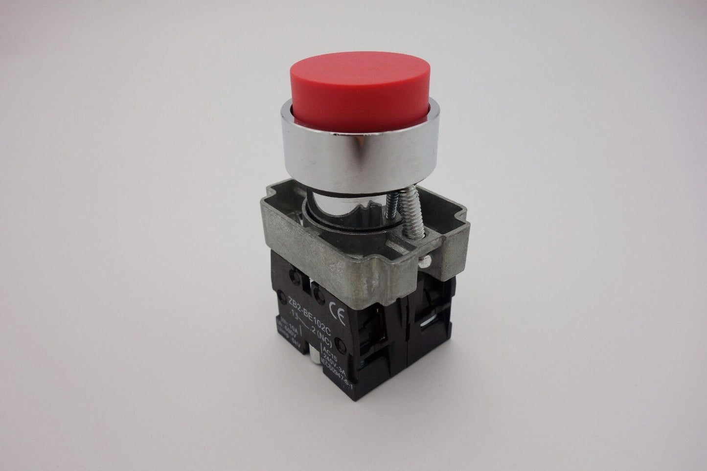 5PCS 22MM RED PUSHBUTTON SWITCH FITS XB2BL45 1NC/1NO Projecting push MOMENTARY