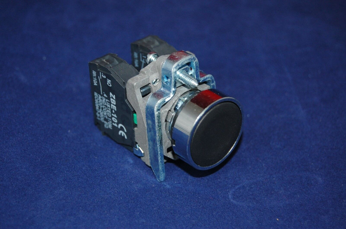 5PCS 22MM Metal PUSHBUTTON SWITCH FITS XB4BA25 BLACK 1NC/1NO