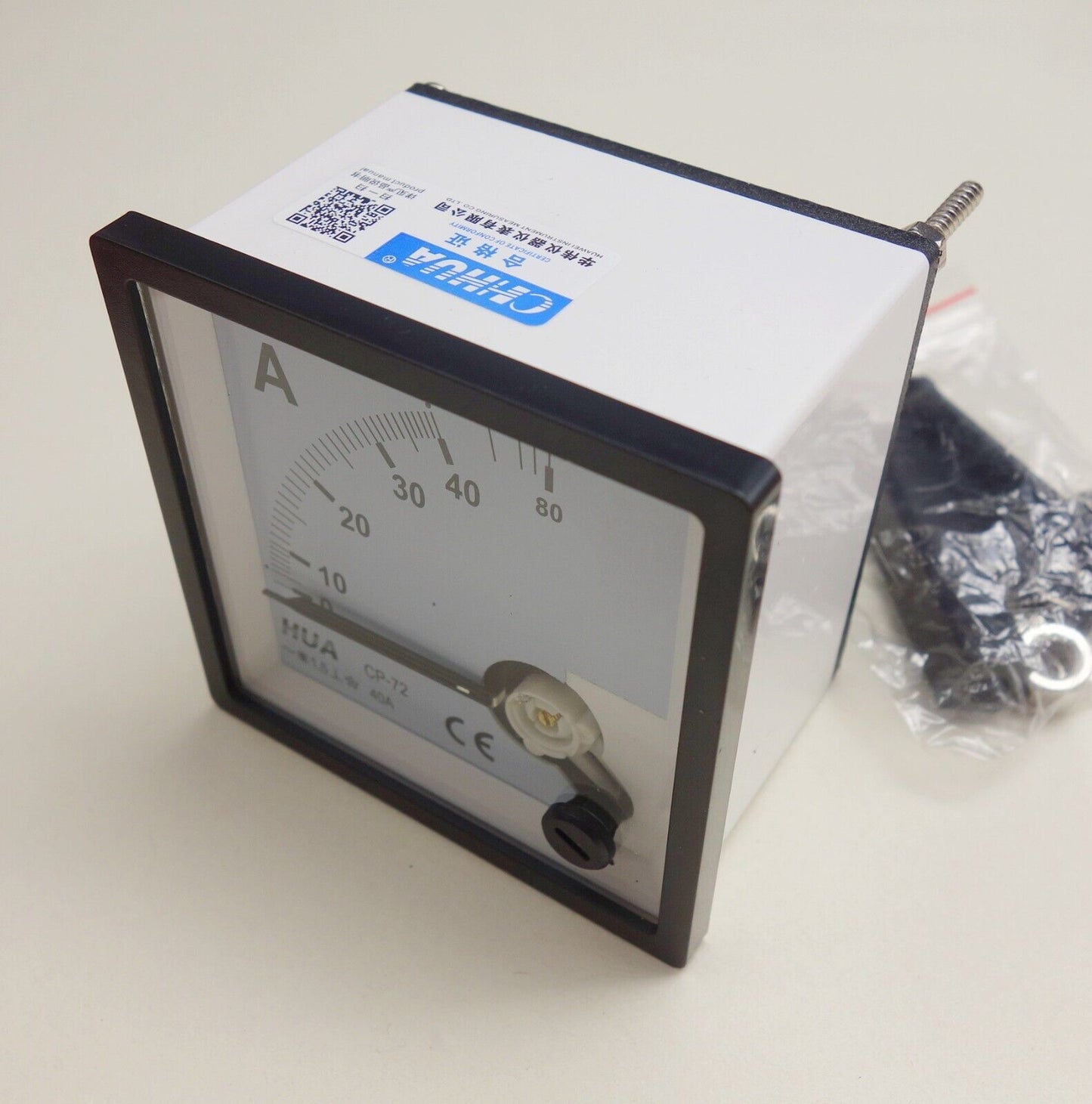 1PC NEW AC 0-40A Analog Ammeter Panel AMP Current Meter 72*72mm wire direclty