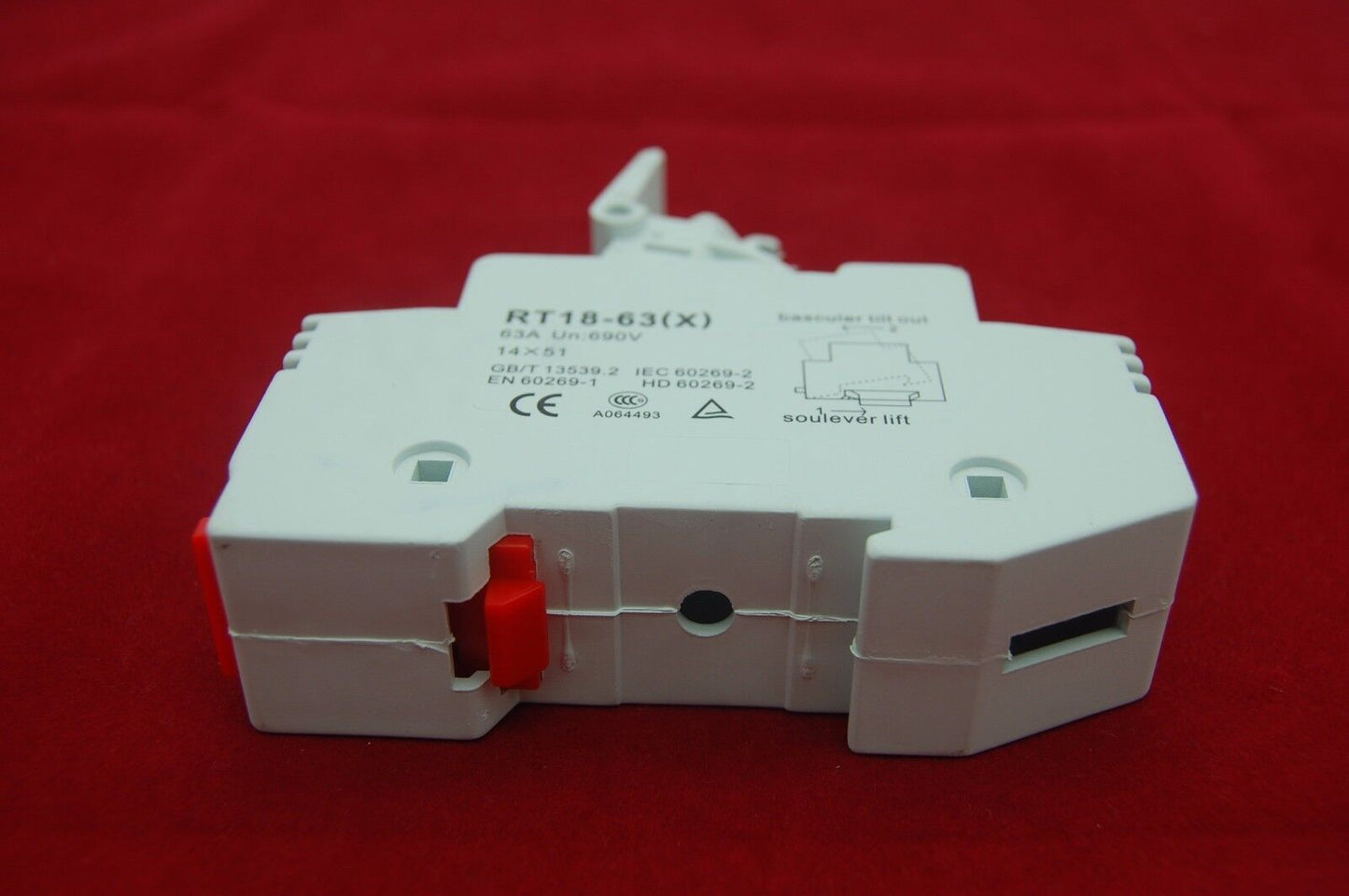 1PC 1 Pole Din Rail Mounting RT18-63 Fuse Holder for 14x51MM Fuse link