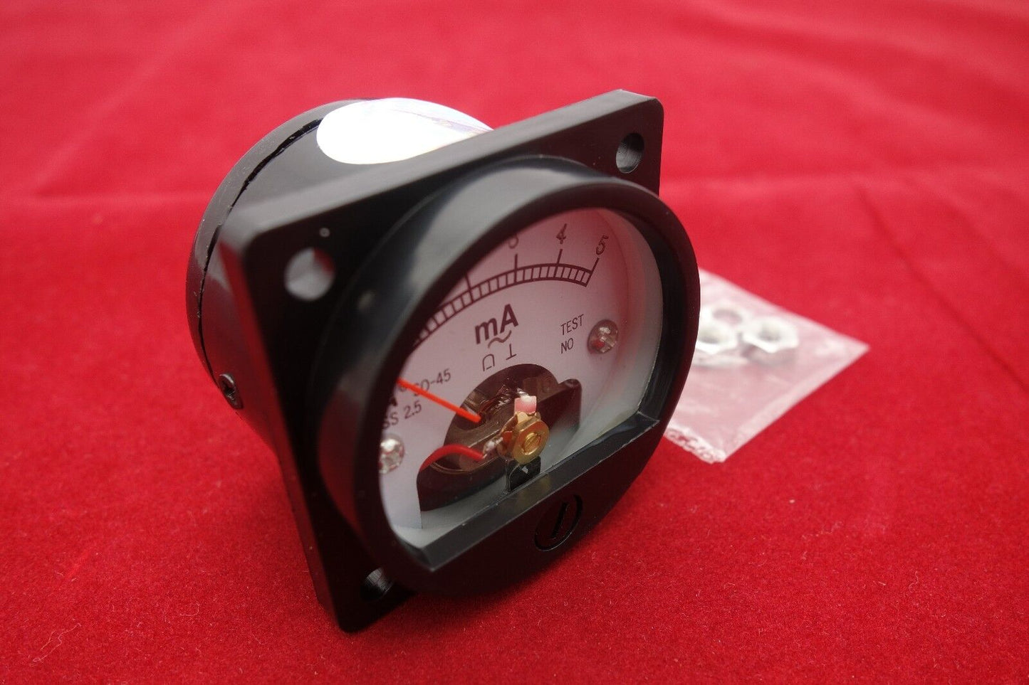 1PC AC 0-5MA Analog Ammeter Panel AMP Current Meter SO45 Cutout 45mm