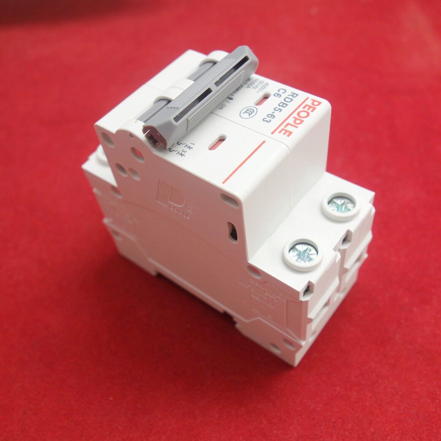 1Pc 2 Pole 6A Miniature Circuit Breaker RDB5-63 C6 6KA Breaking Capacity MCB