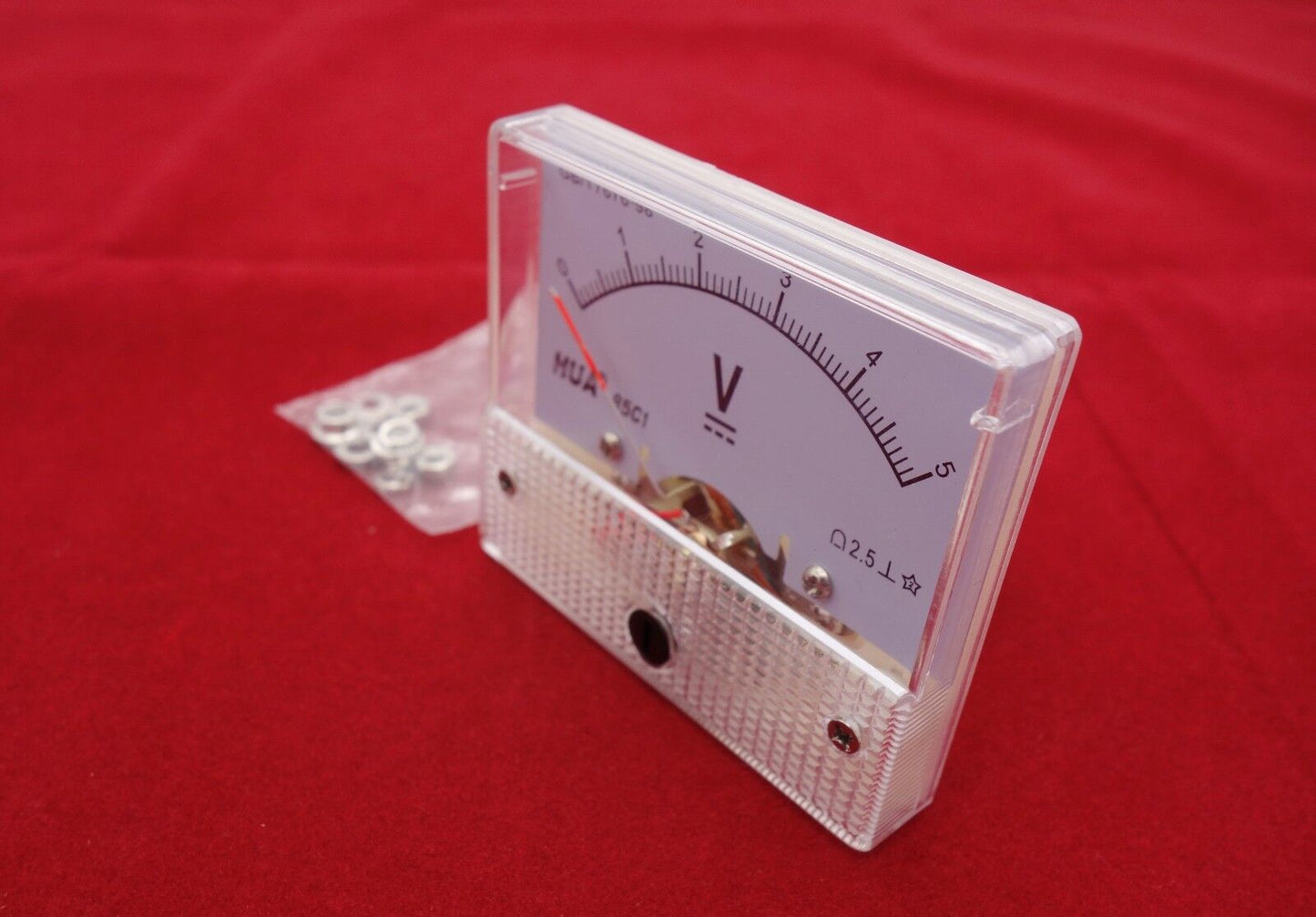DC 0- 5V Analog 85C1 Voltage Analogue Panel meter 56*64mm Directly connnected