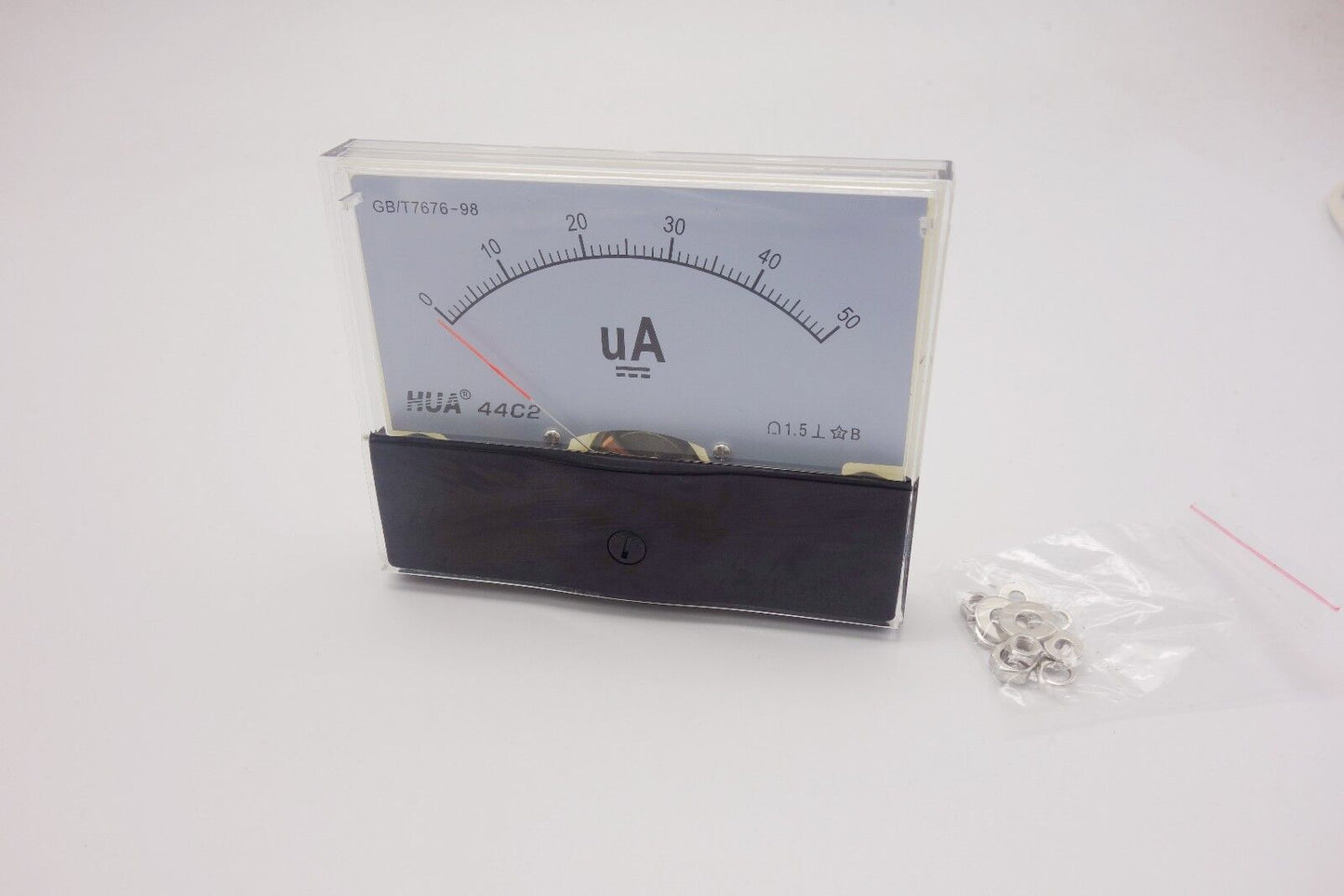 1PC DC 0- 50uA Analog Ammeter Panel AMP Current Meter 80x100MM directly Connect