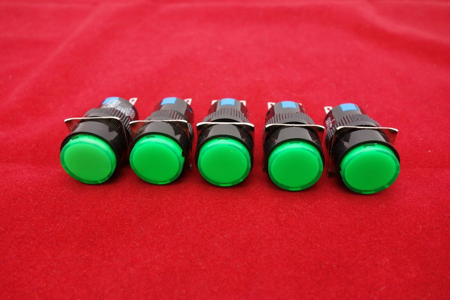 5PCS 16MM Green ROUND Momentary PUSH BUTTON SWITCH 3 PINS 250V 3A