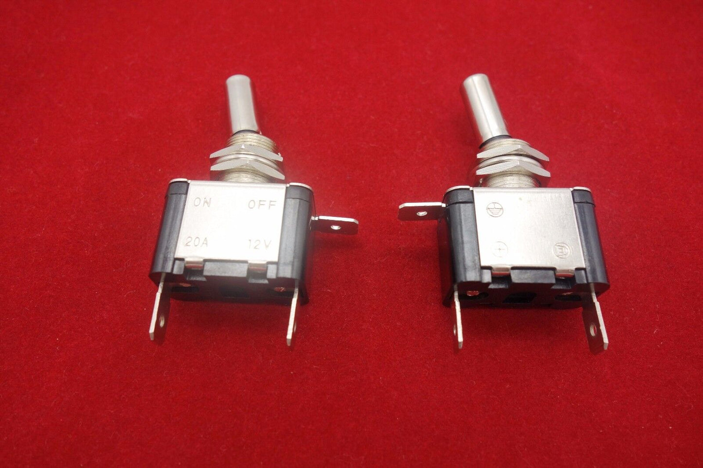2PCS Car 12V 20A ON-OFF Green LED Light Toggle Rokcer Switch SPST Maintained