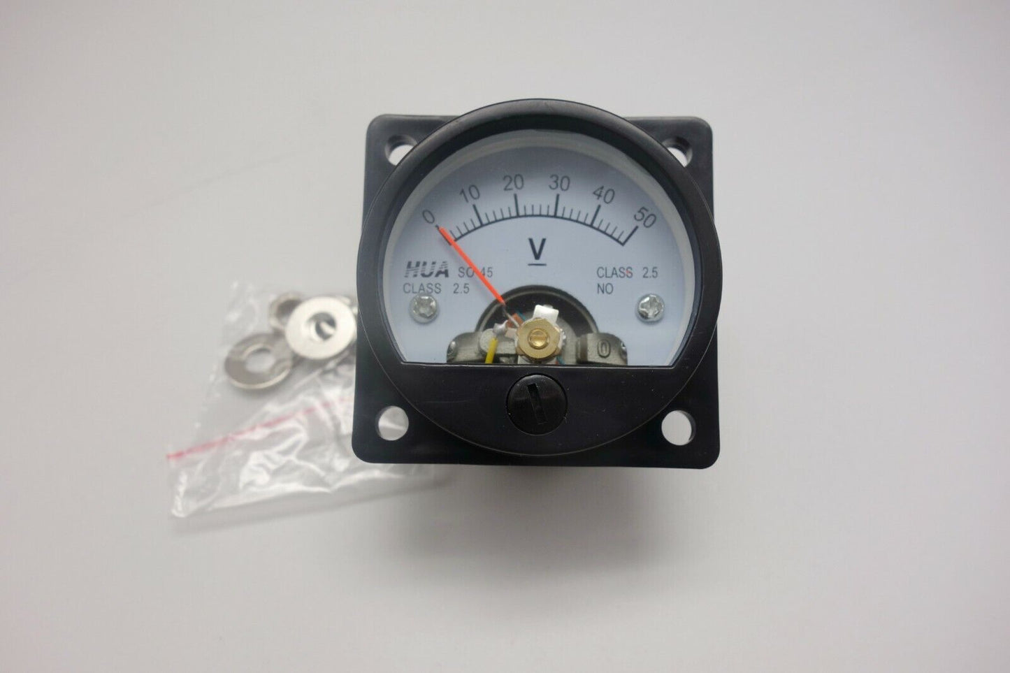 1PC DC 0 - 50V Analog Voltmeter Analogue Voltage panel meter SO45 direct Connect