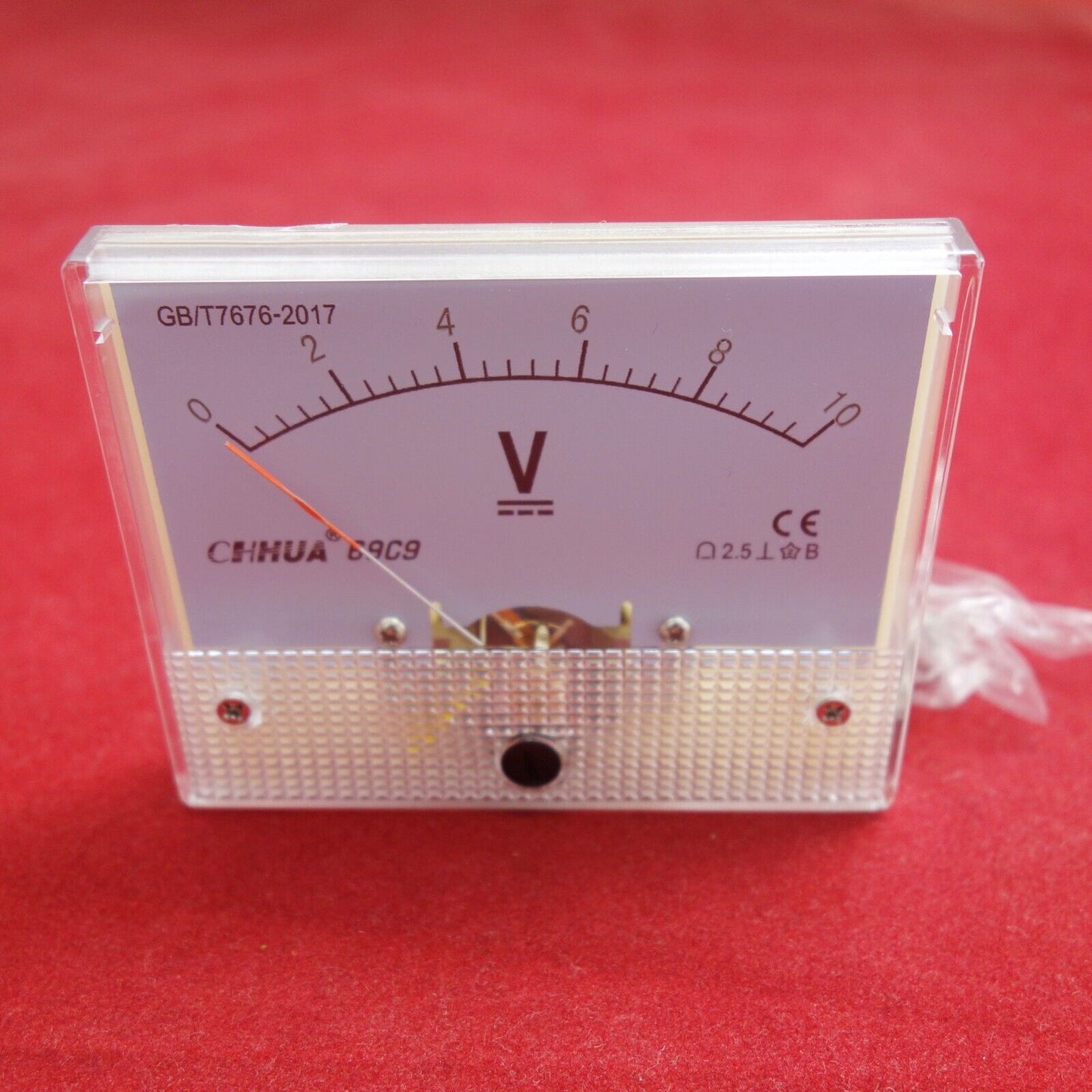 1PC DC 0-10V Analog VOLTMETER Voltage Meter 10V 80*65MM 69C9 direct connect