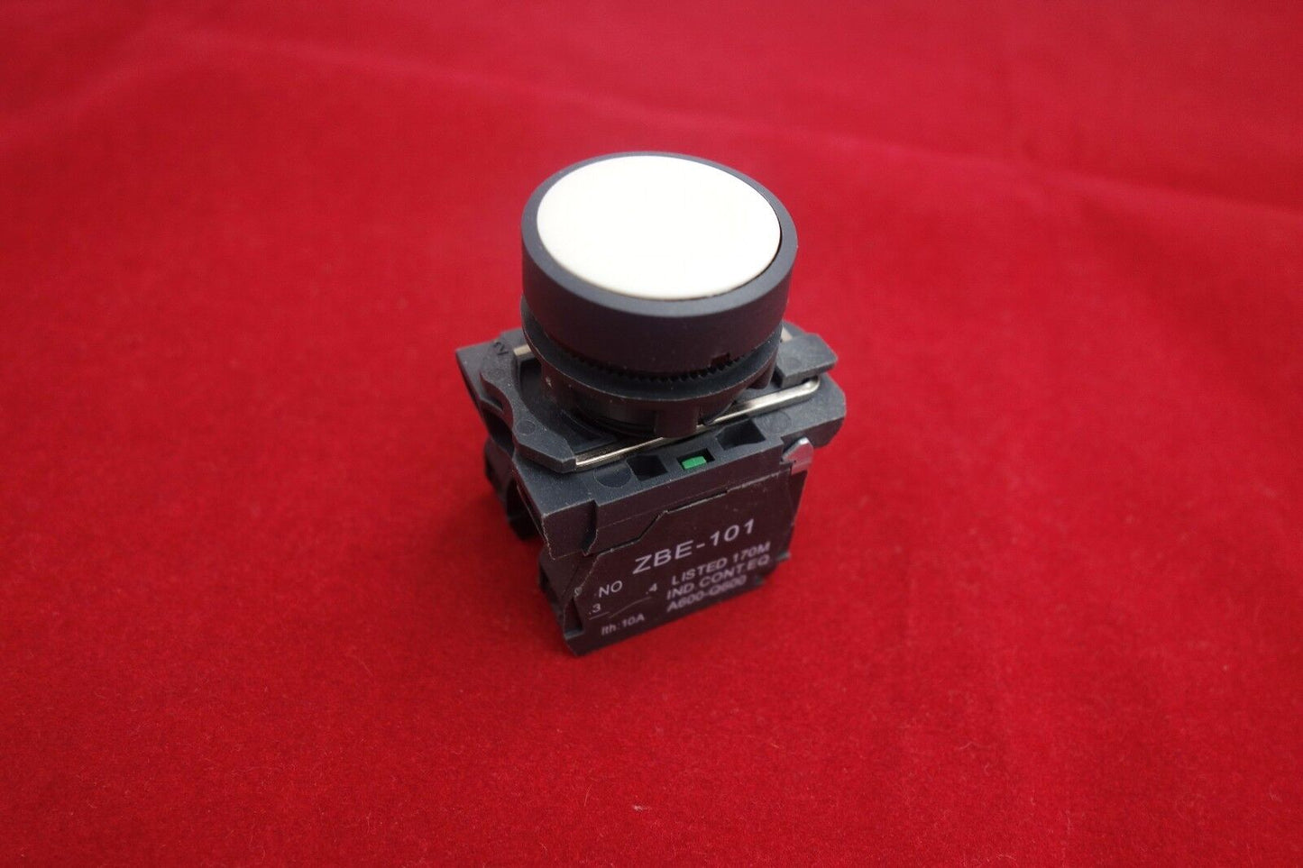 2PCS 22MM PUSHBUTTON SWITCH FITS XB5AA15 WHITE 1NO/1NC SPRING Return flush push