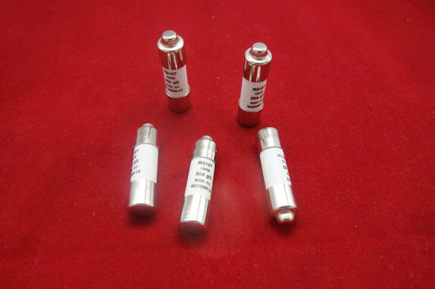 5Pcs ATQR RO15T 600V 30A 10 x 38mm Ceramic Cylindrical Fuse Links gG Time delay