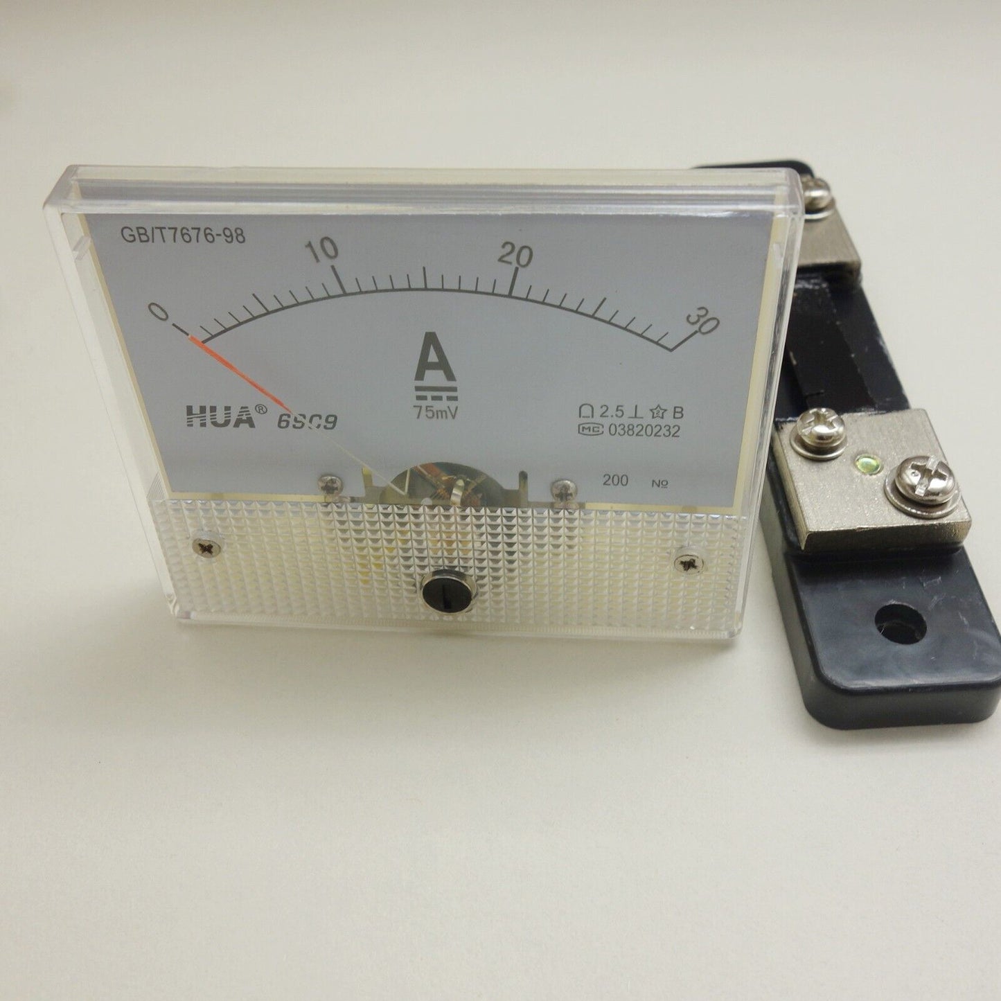 1PC DC 0-30A Analog Ammeter Panel AMP Current Meter 80*65MM 69C9 with Shunt