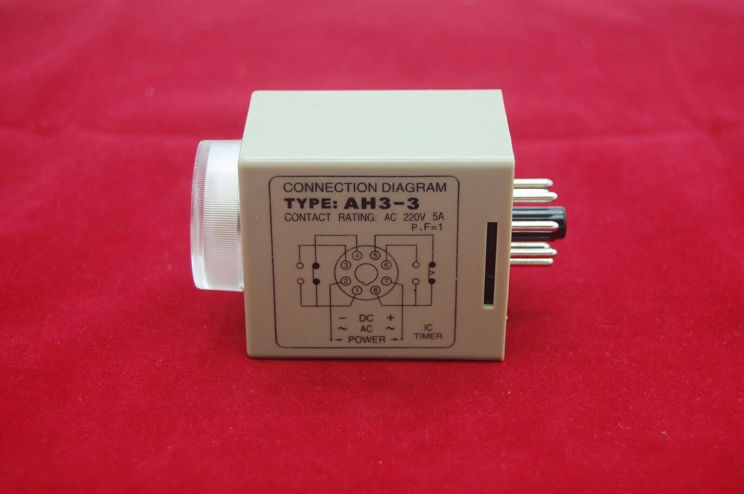 1PC AH3-3 0-60S Timer Relay 220V AC 8-Pins 5 Amps