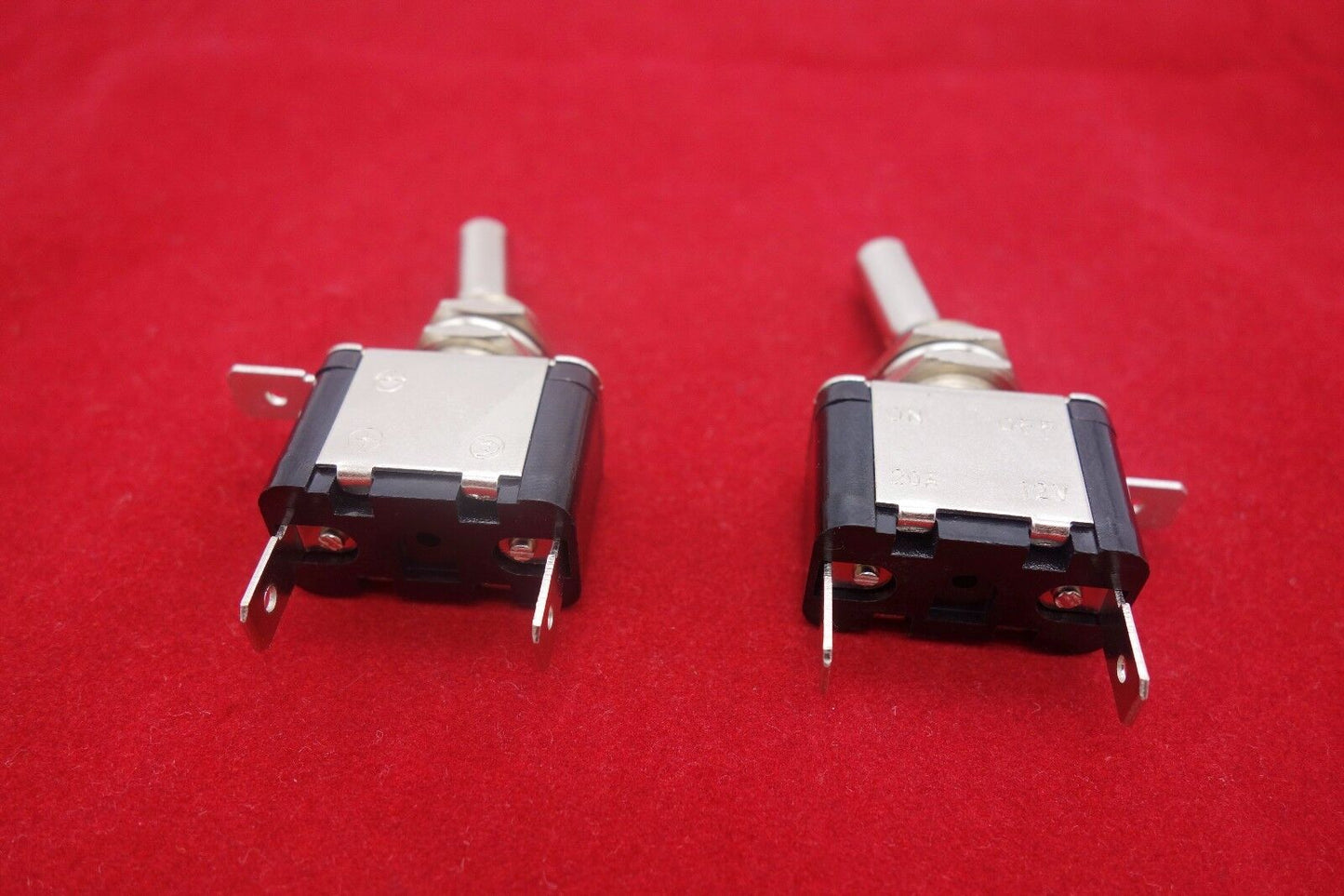 2PCS Car 12V 20A ON-OFF Blue LED Light Toggle Rokcer Switch SPST Maintained