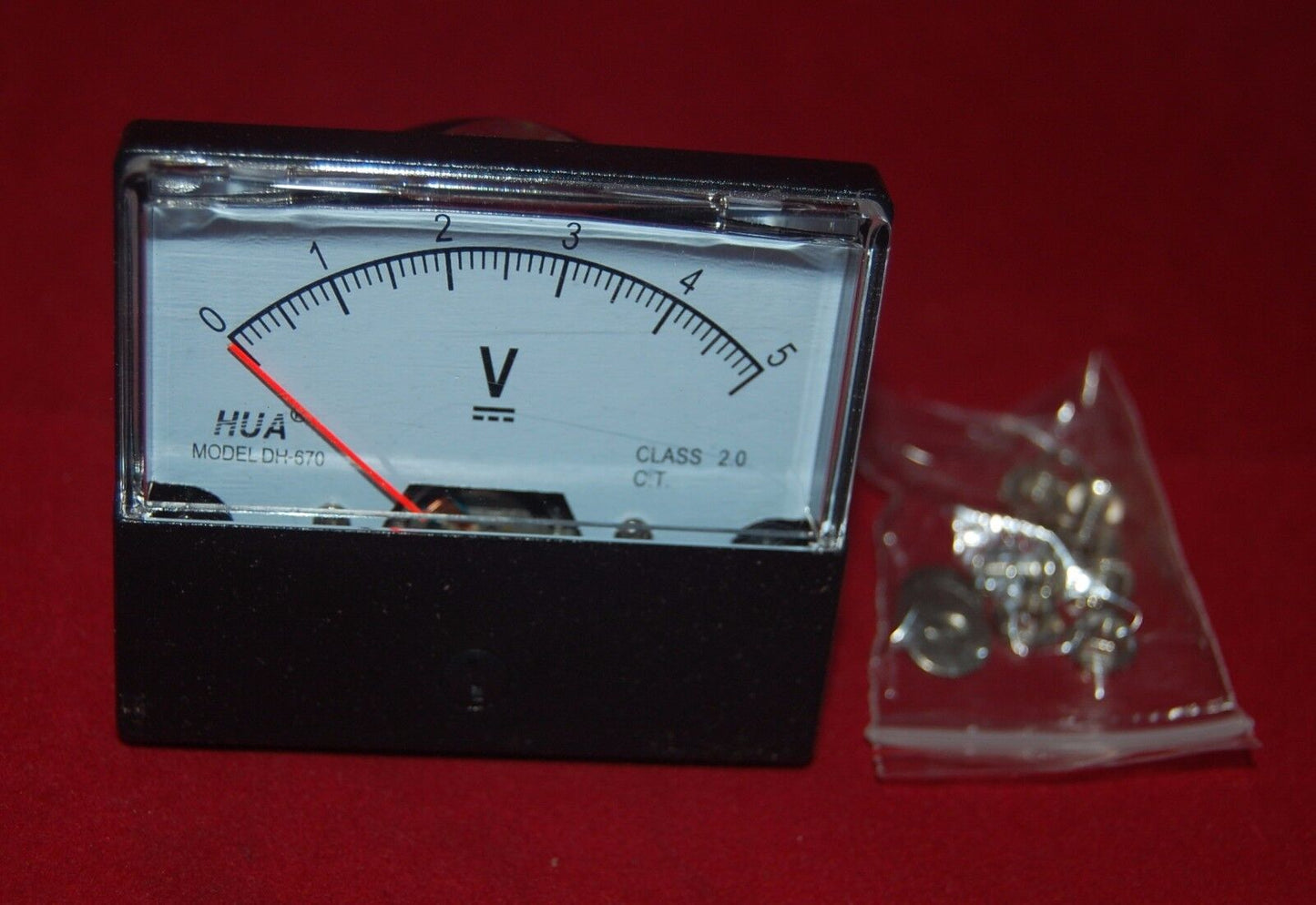 DC 5V Analog Voltmeter Panel Voltage Meter 0-5V 60*70mm directly Connect
