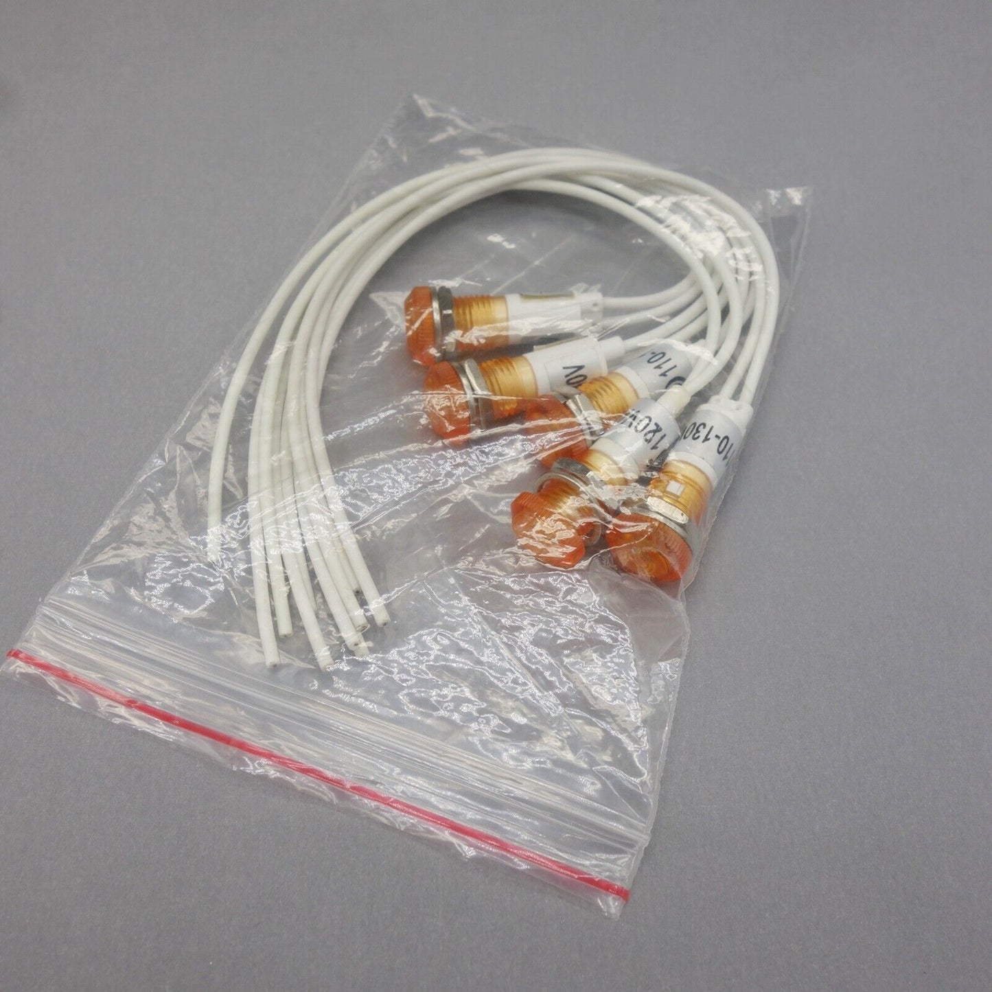 5Pcs 120V AC/DC 10mm YELLOW Panel Mounting LED Indication Signal Pilot Lights