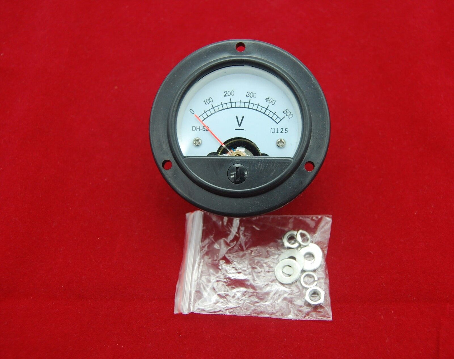 DC 0-500V Round Analog Voltmeter Voltage panel meter Dia. 66.4mm DH52