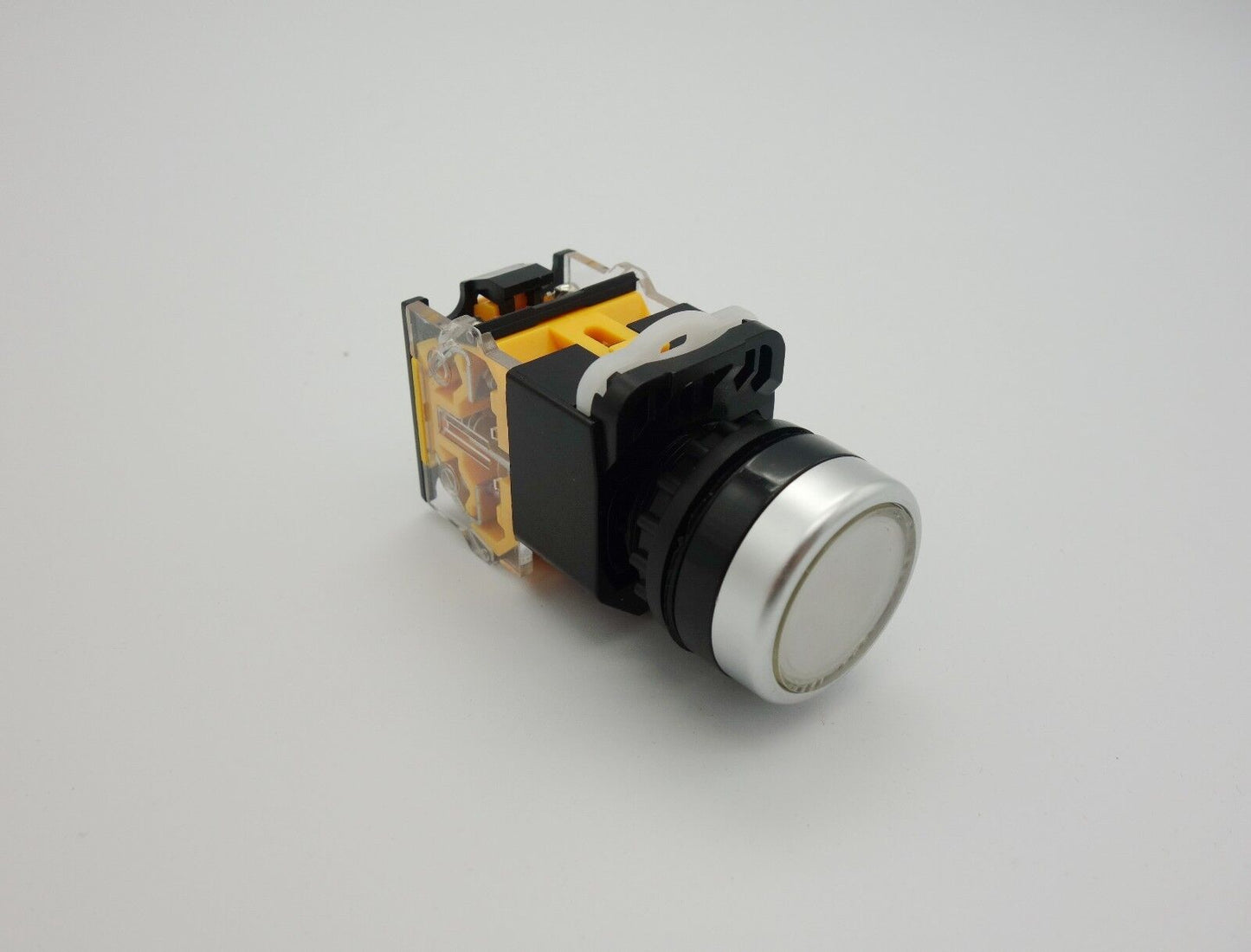 1PC 22MM White Momentary Push button Switch 1NC/1NO Ith 10A