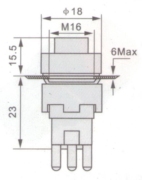 2PCS 16mm Round Selector switch 3 Position MAINTAINED