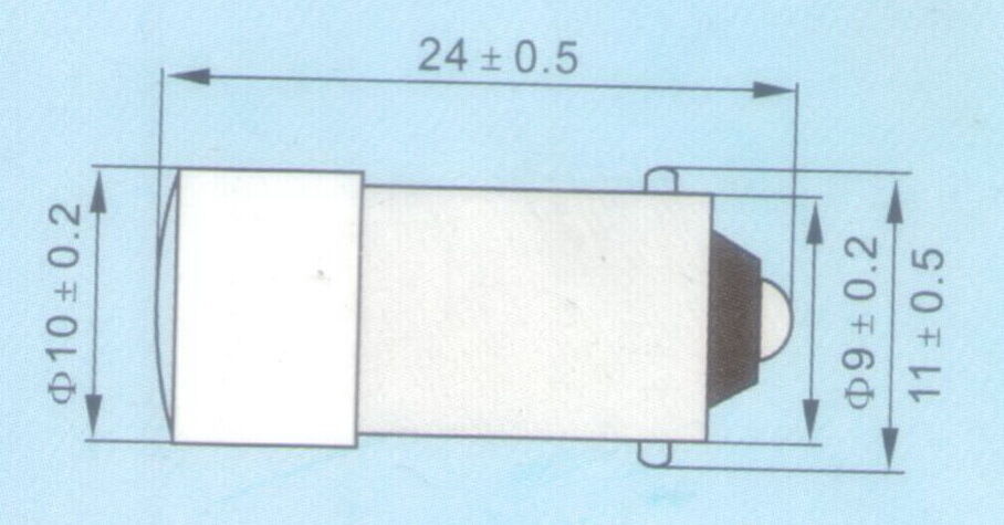 5PCS BA9S LED BULB 220V AC YELLOW COLOR Base Dia. 9mm