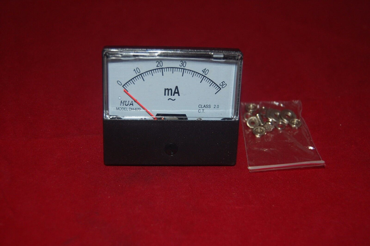 AC 50mA Analog Ammeter Panel AMP Current Meter 0-50mA 60*70MM directly Connect