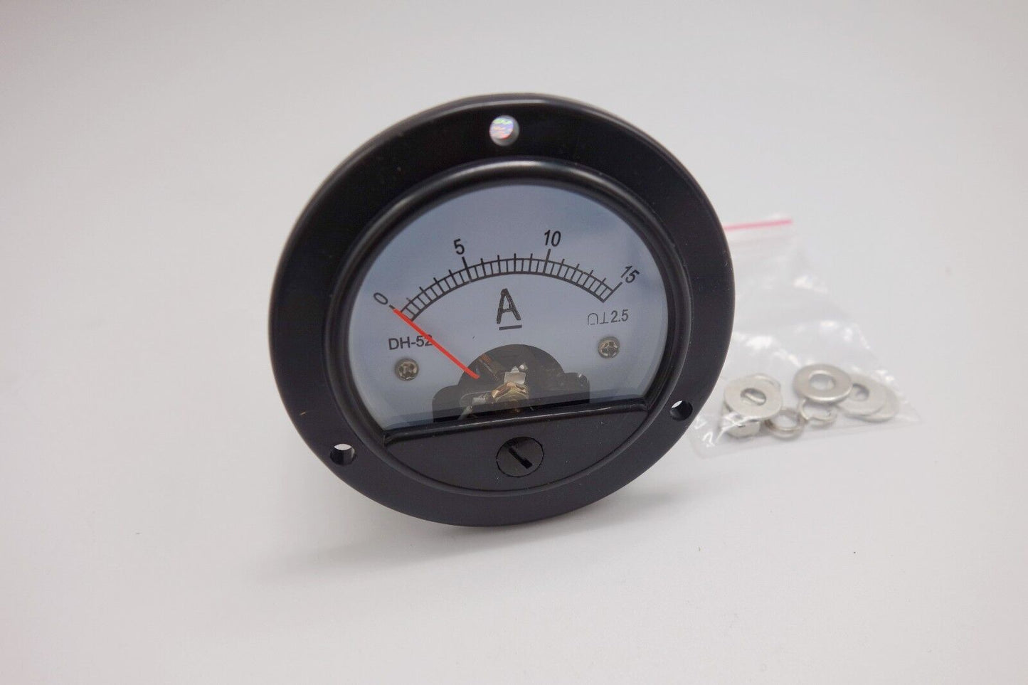 DC 0-15A Round Analog Ammeter Panel Current Dia. 66.4mm DH52 direct connect