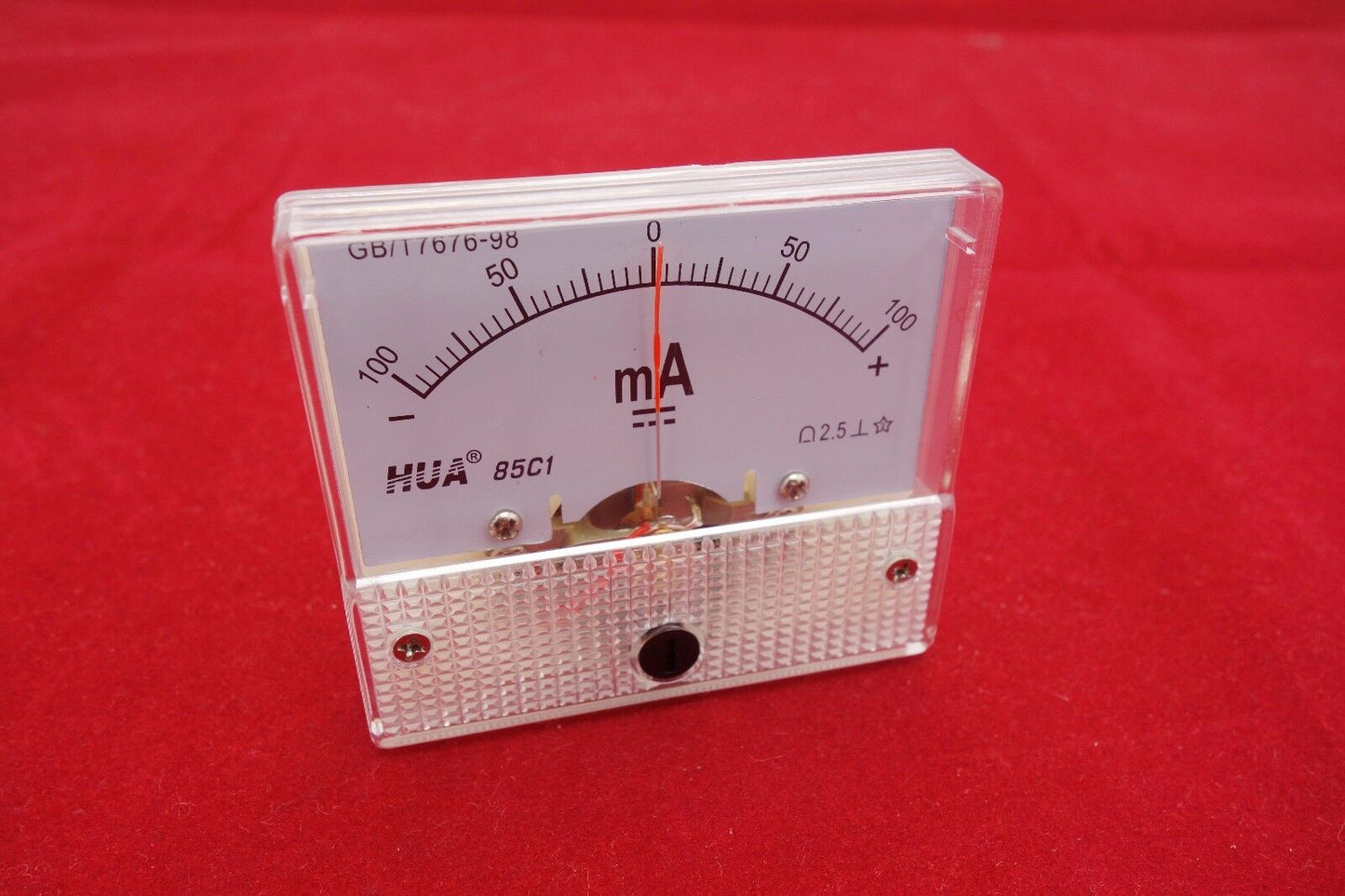 DC Minus Zero Plus -100mA-+100mA Analog 85C1 Analogue Ammeter AMP Panel meter