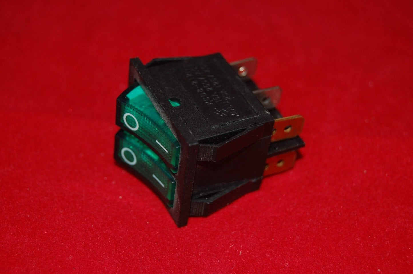 2Pcs Double 2 Position Boat Rocker Switch Green Light Illuminated 12V AC/DC