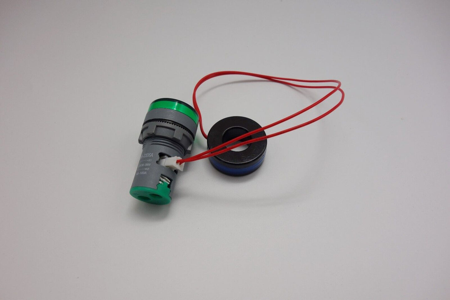 22MM Green 3 digital LED AC 0-100A Ammeter AMP Current meter Pilot Light type