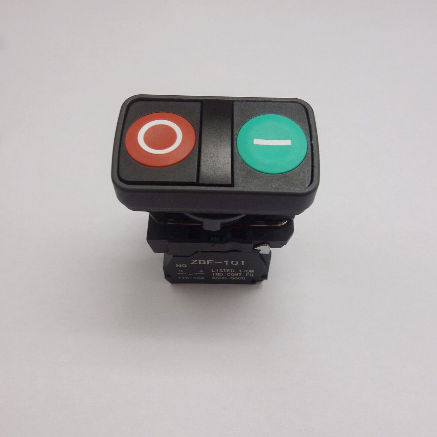 1pc Double-headed pushbutton switch Fits XB5AA73415 two flush Green Red 1NO/NC