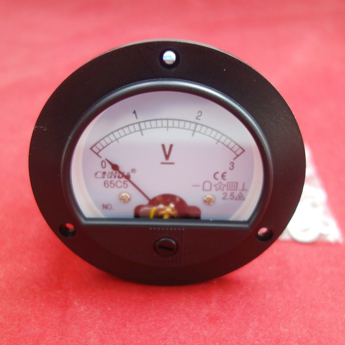 DC 0-3V Round Analog Voltmeter Voltage Panel Meter Dia.90mm direct Connect