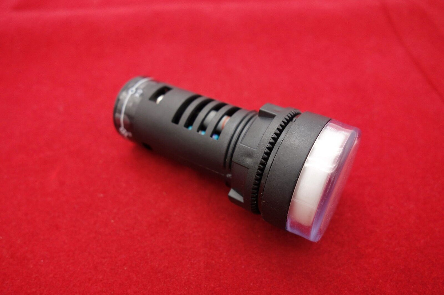 2PCS Cutout 22mm Red LED Connect Ground Symbol Signal Indicator light Lamp 110V