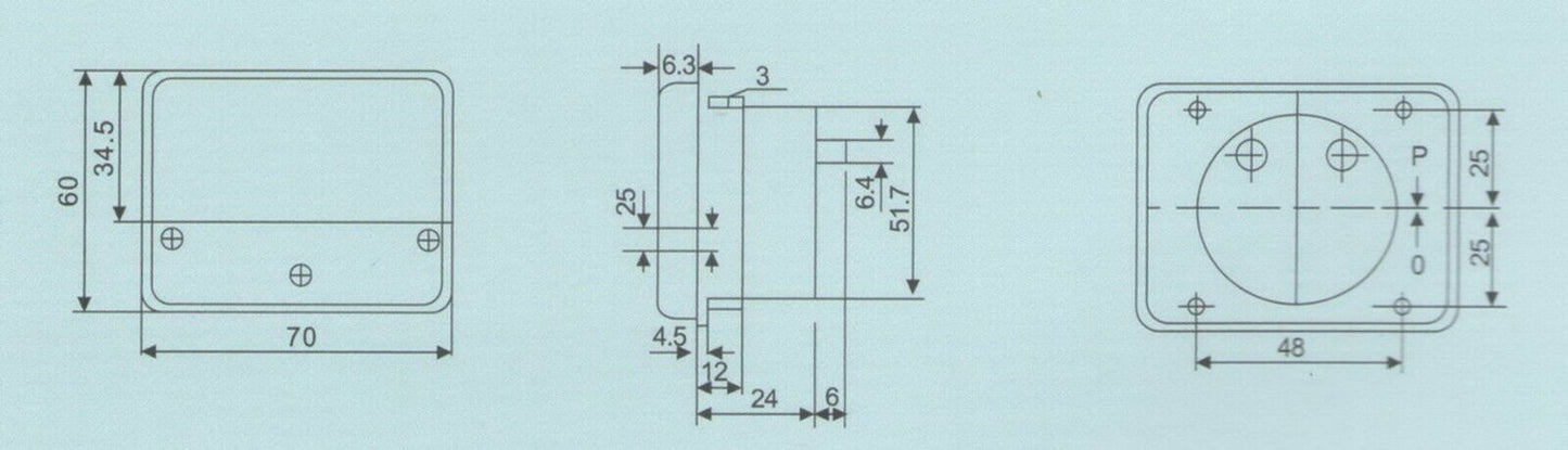AC 200mA Analog Ammeter Panel AMP Current Meter 0-200mA 60*70mm directly Connect