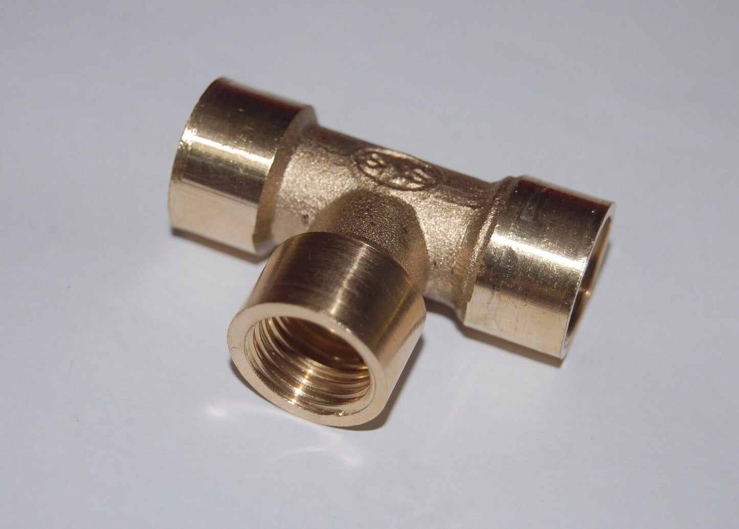 2PCS Brass 3 WAY EQUAL TEE FEMALE THREAD PT 1/4" PIPE CONNECTOR High Quality