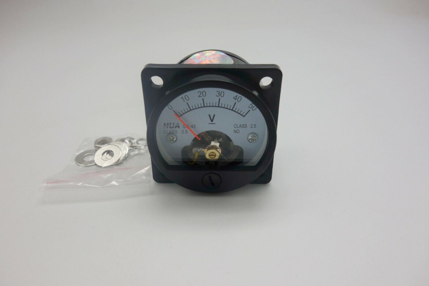 1PC DC 0 - 50V Analog Voltmeter Analogue Voltage panel meter SO45 direct Connect