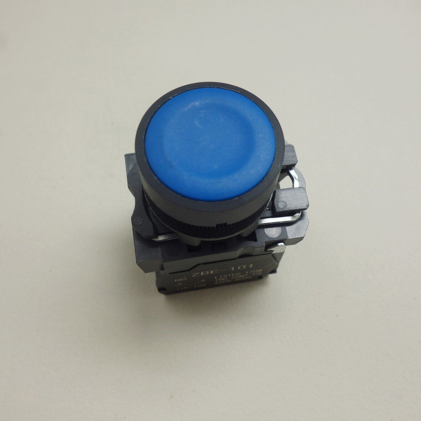 2PCS 22MM PUSHBUTTON SWITCH FITS XB5AA65 Blue 1NO/1NC SPRING Return flush push