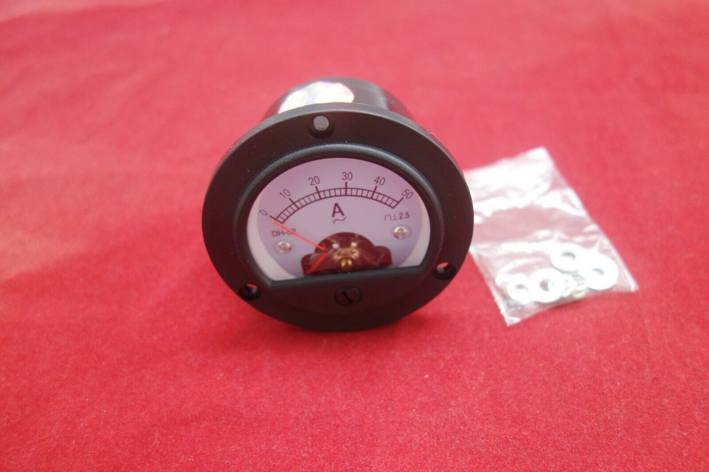 1pc AC 0-50A Round Analog Ammeter Panel AMP Current Meter Dia. 66.4mm DH52