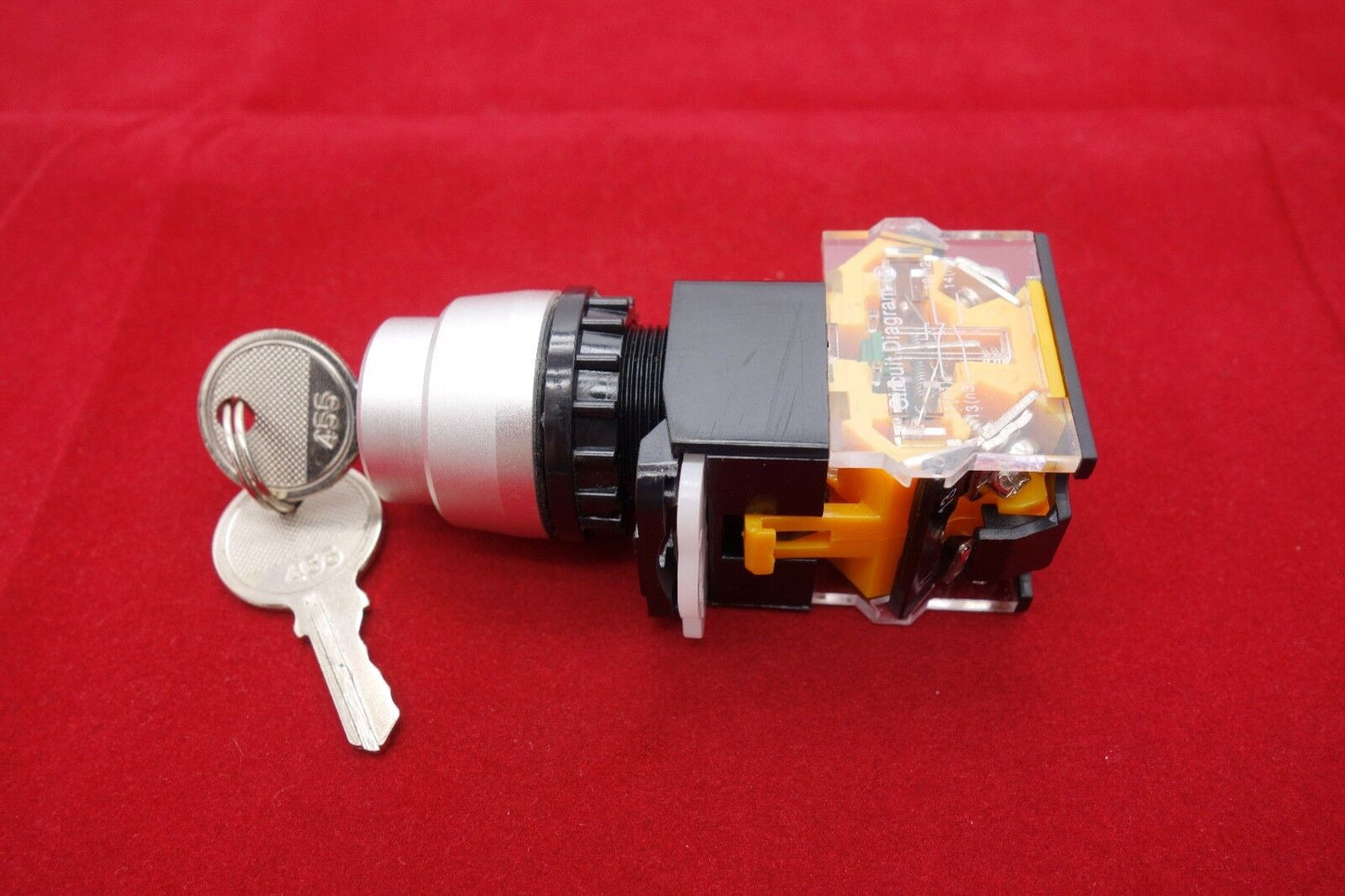 1PC Cutout 22MM Key Selector Switch 2 Position Maintained key switch LAY39