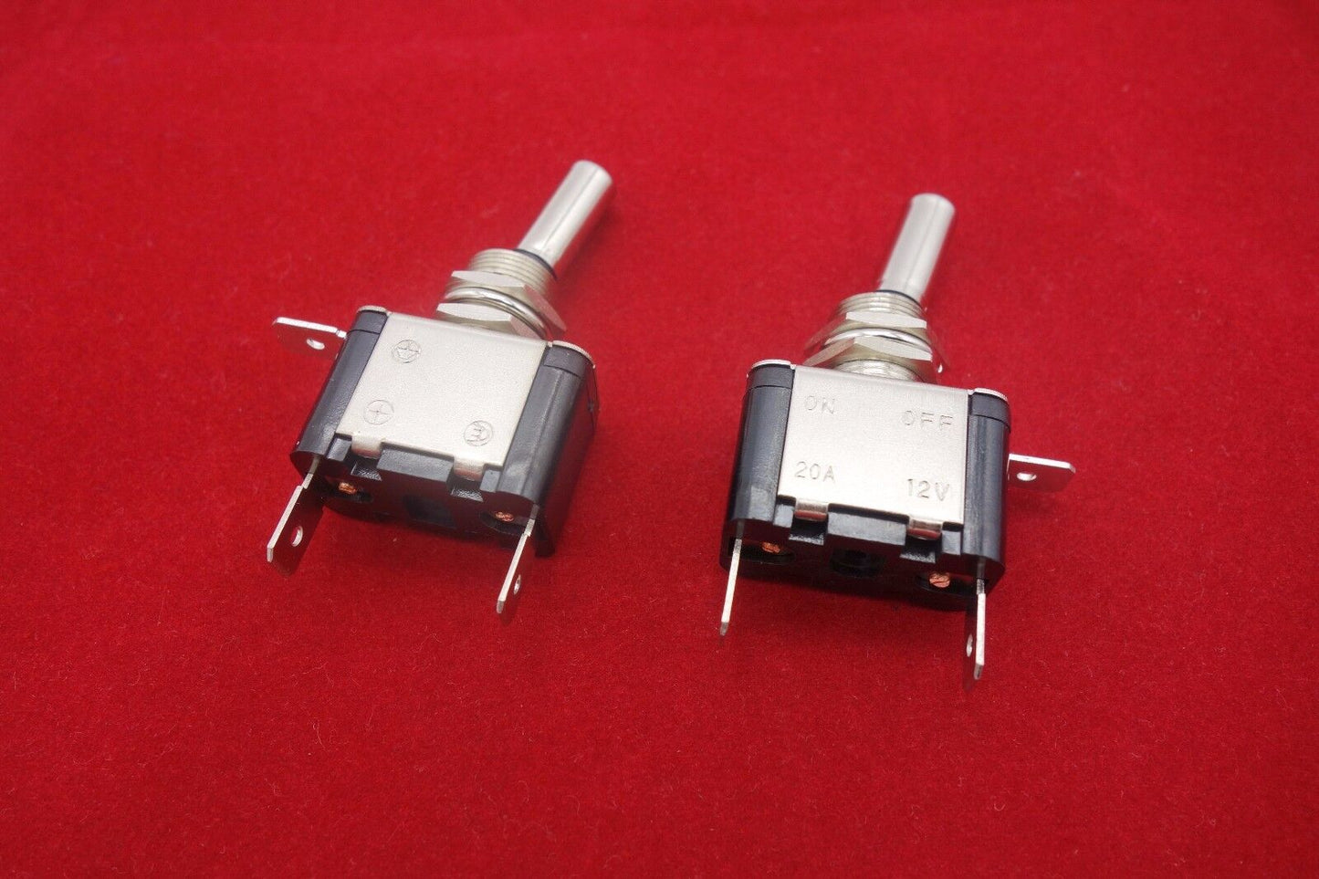 2PCS Car 12V 20A ON-OFF Red LED Light Toggle Rokcer Switch SPST