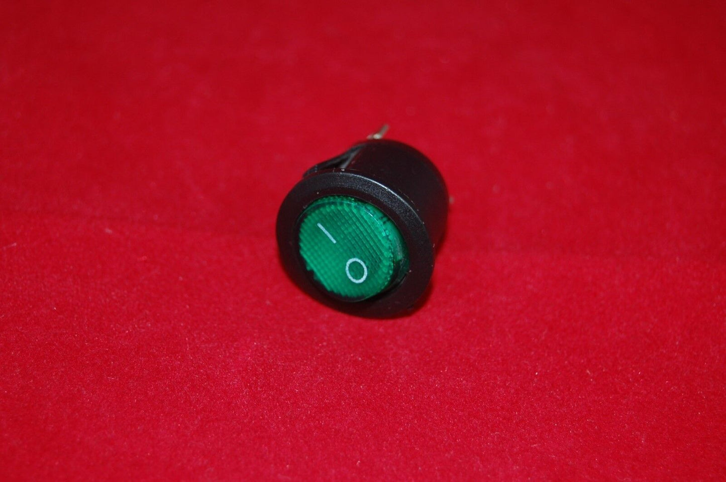 5 Pcs Green Light Illuminated Round 2 Position Rocker Switch 3 Pin 120V AC