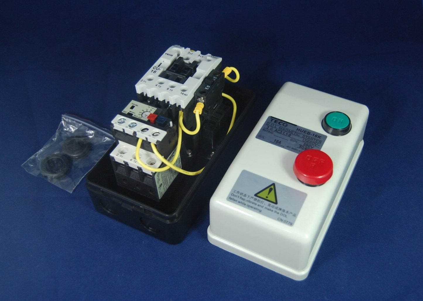 AC 380V Coil 12.5A-18A 3 Phase Control Motor Magnetic Starter HUEB-16K