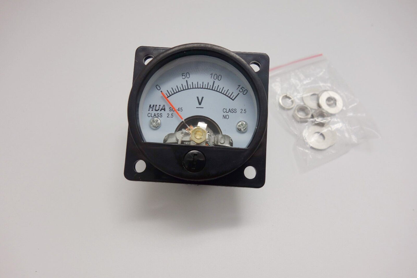 DC 0-150V Analog Voltmeter Analogue Voltage panel meter SO45 directly Connect