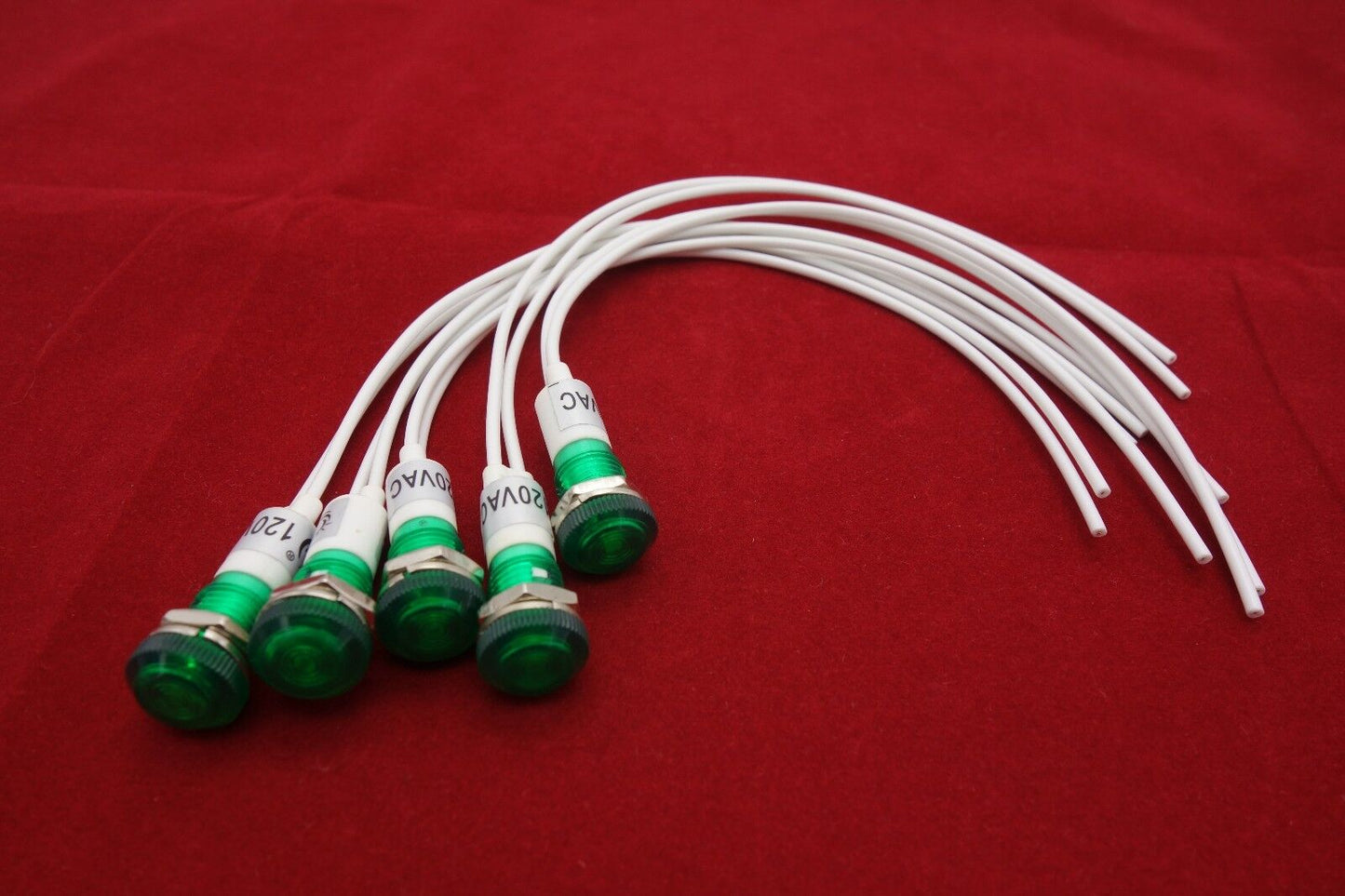 5Pcs 24V AC/DC 10mm GREEN Panel Mounting LED Indication Signal Pilot Lights