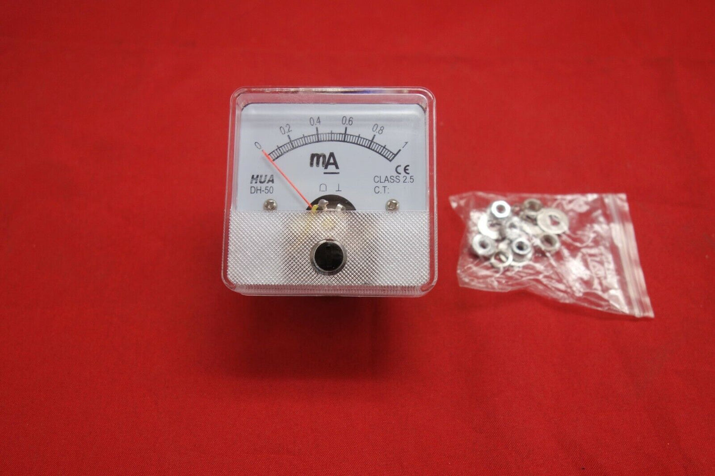 1PC DC 0-1MA Analog Ammeter Panel AMP Current Meter 50*50mm direct Connect