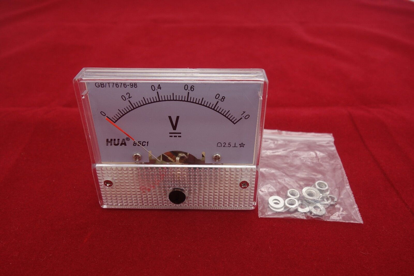 DC 0-1V Analog 85C1 Voltage Analogue Panel meter Directly connnected