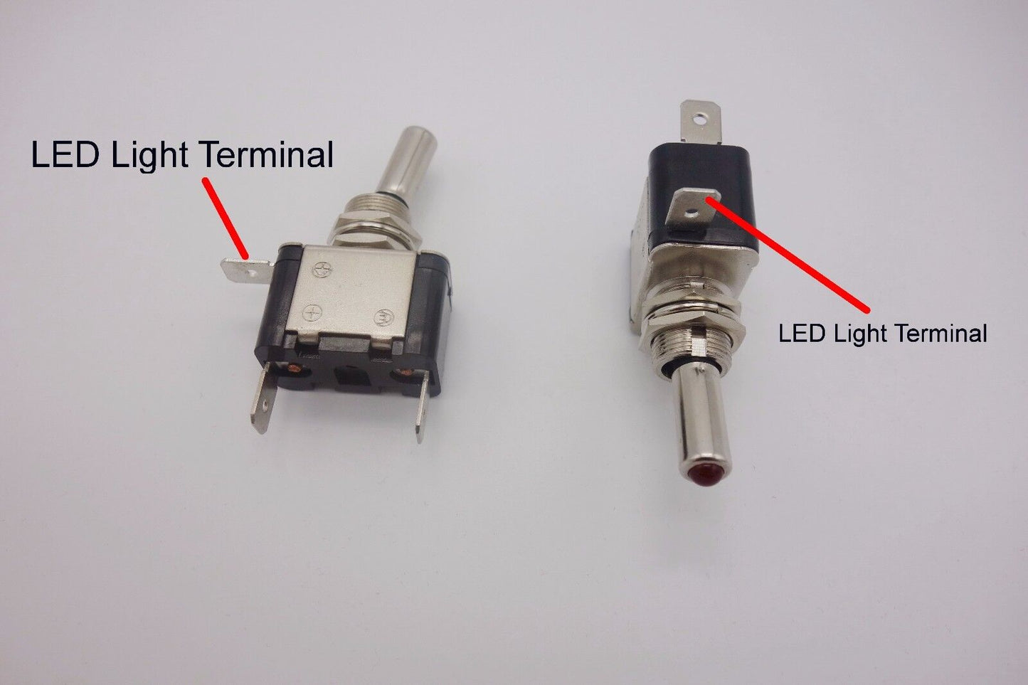 2PCS Car 12V 20A ON-OFF Green LED Light Toggle Rokcer Switch SPST Maintained