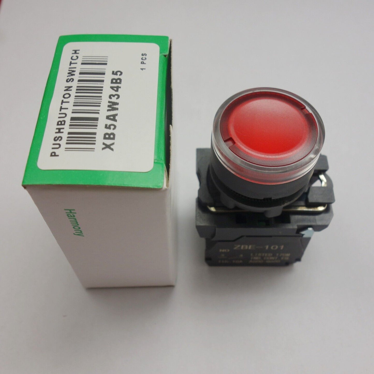Illuminated pushbutton with flush push Fits XB5AW34B5 RED 24V LED Momentary