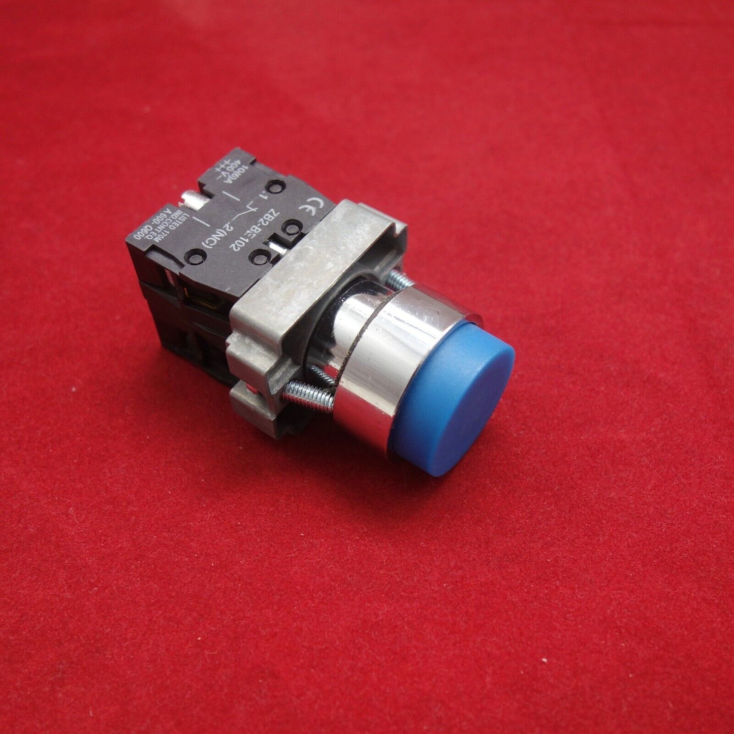 1PC 22MM PUSHBUTTON SWITCH FITS XB2BL65 BLUE 1NC/1NO Projecting push