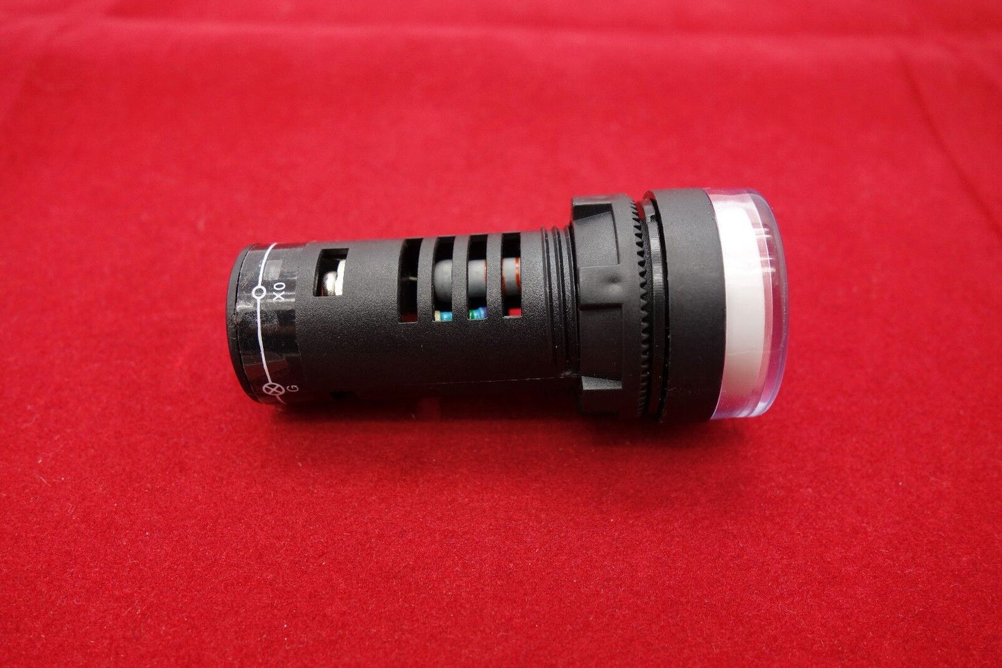 2PCS Cutout 22mm Red LED Connect Ground Symbol Signal Indicator light Lamp 110V